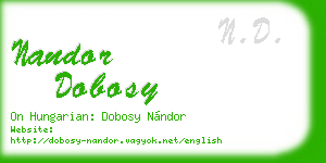 nandor dobosy business card