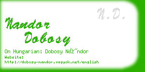 nandor dobosy business card